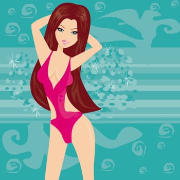 Beautiful disco dancing girl