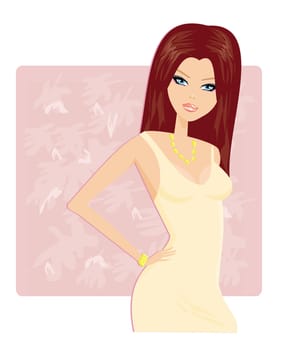 Beautiful disco dancing girl