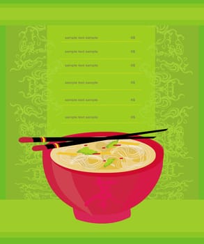 template of traditional Japanese food menu