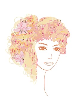 Abstract Beautiful Woman Portrait