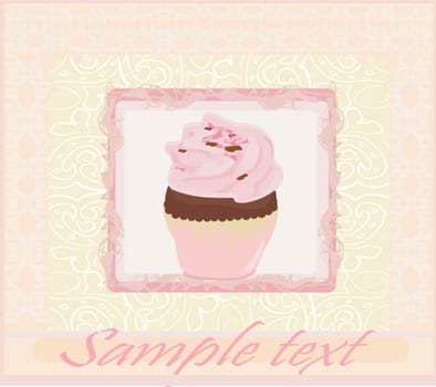 Lovely Cupcake Design card menu