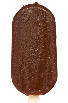 Classic chocolate ice cream  isolated on white background