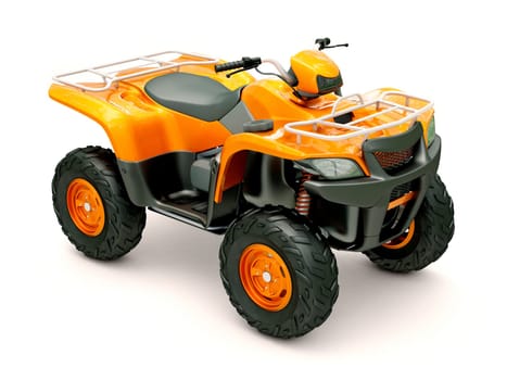 Sports quad bike on a light background