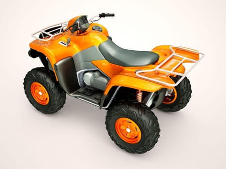 Sports quad bike on a light background