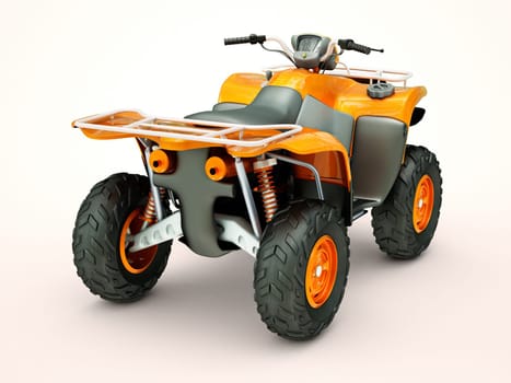 Sports quad bike on a light background