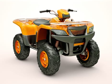 Sports quad bike on a light background