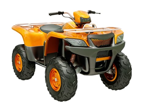 Sports quad bike isolated on a light background