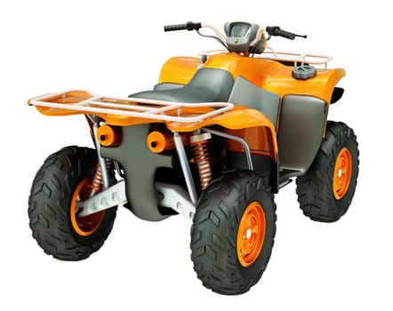 Sports quad bike isolated on a light background