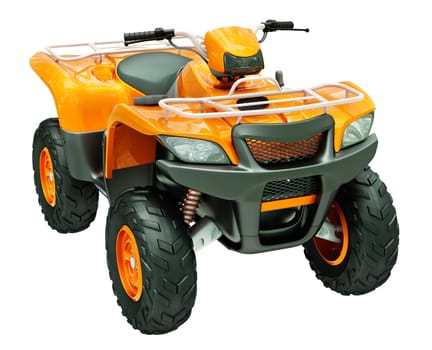 Sports quad bike isolated on a light background