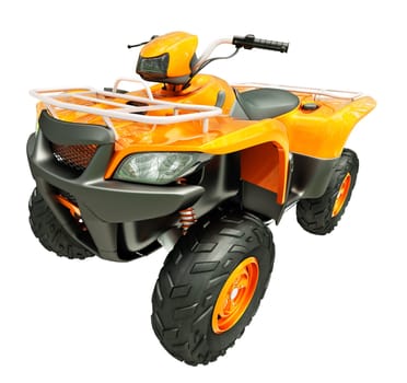 Sports quad bike isolated on a light background