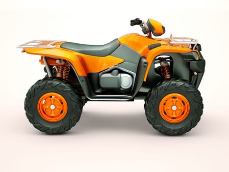 Sports quad bike on a light background