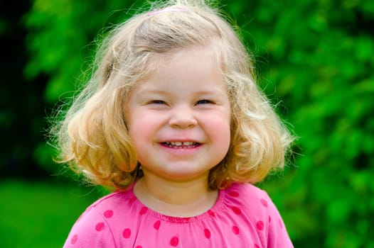 happy girl in the garden