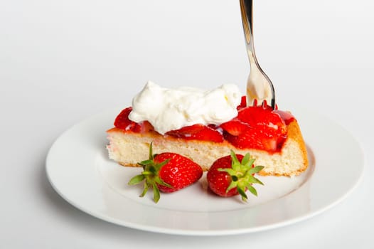 Strawberry- Cake with Whipping Cream