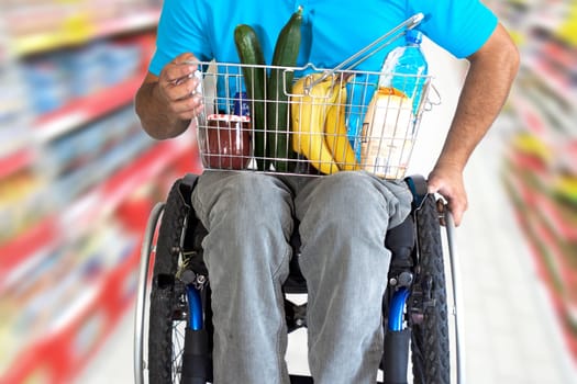 Wheelchair users shopping