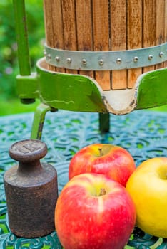 Juicer with apples