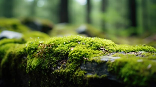Mossy green forest background