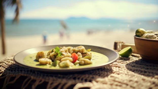 A bowl of food and a plate of pasta on a table
