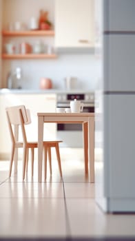 A small table and chairs in a kitchen