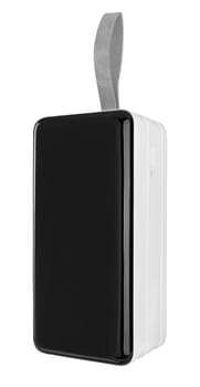external portable battery for charging your phone and other gadgets on a white background in insulation