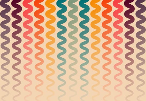 Monochrome Retro groovy psychedelic wavy background. illustration in the style of 1970