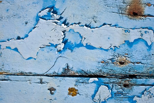 Background of weathered bars with blue color