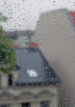 raindrops on the window