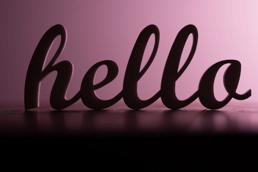 Silhouette of Hello