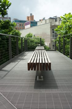 Bench at High Line in NYC.