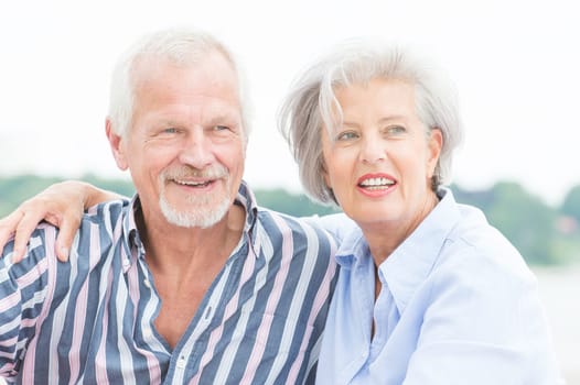 Portrait of a happy senior couple