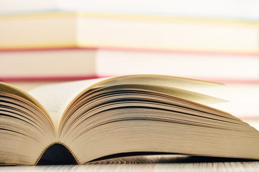 Composition with books on the table