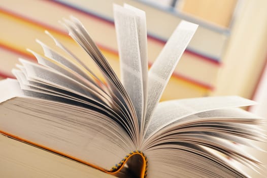 Composition with books on the table