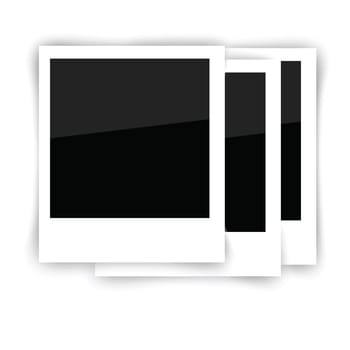 colorful illustration with photo frames for your design