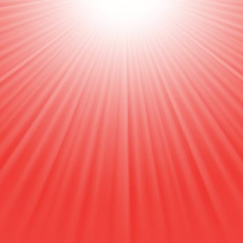 colorful illustration with red rays for your design