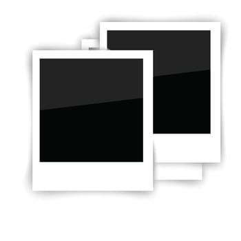 colorful illustration with photo frames for your design