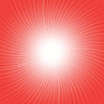 colorful illustration with red rays for your design