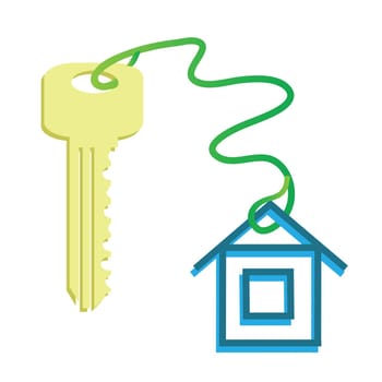 colorful illustration with key for your design