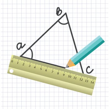 colorful illustration with pencil for your design