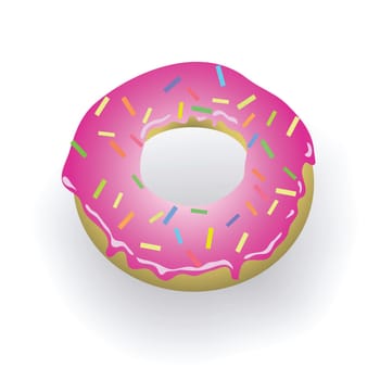 colorful illustration with donut for your design