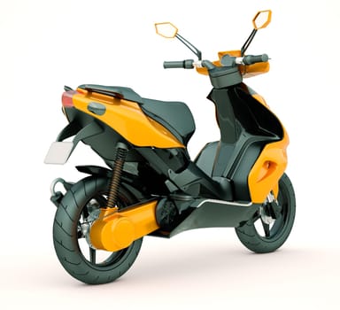 Modern powerful sports scooter