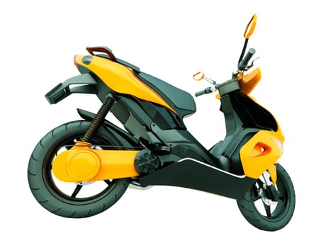 Modern powerful sports scooter