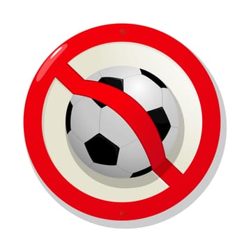 No play of football allwed sign