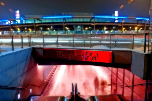 underground passage to hell