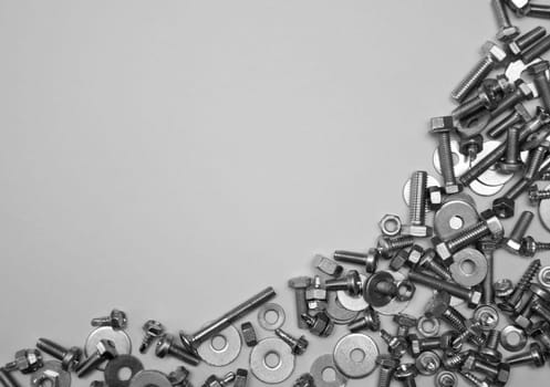 screw and bolts backgraund with space for text