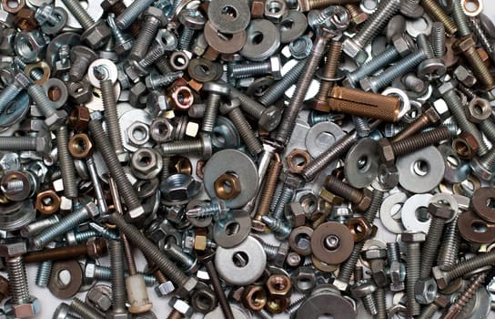 old screw and bolt background