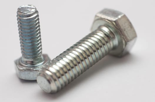 metal nut on white background