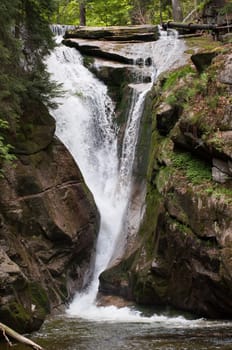 kochel waterfall in glass poreba (glass waterfall)