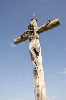 Suffering of Jesus Christ on the cross on the Neunerköpfle in the Tannheimer Tal
