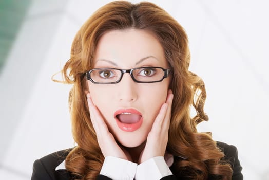shocked businesswoman