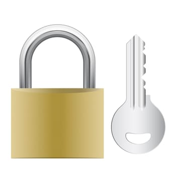 Padlock and key