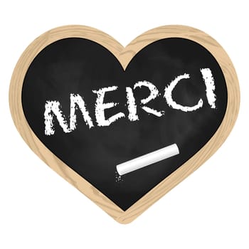 Heart Table Slate - Merci